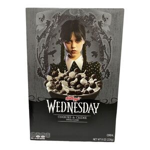 Cereal Kellogg's Limited Edition Wednesday Cookies and Cream 8 OZ Box New